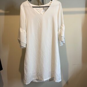 Alfani Elegant Cream V-Neck Tunic